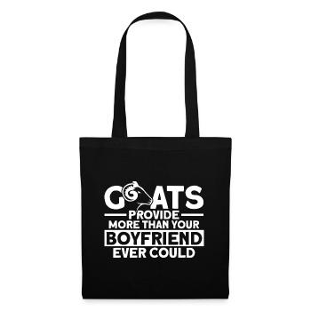 Les chèvres donnent plus que votre amie Goat Gesche - Sac en tissu - noir - Devant