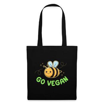 Bee design for proud vegans - Tote Bag - black - Front
