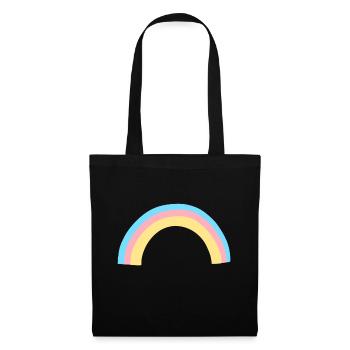 Symbole en forme d’arc-en-ciel coloré - Sac en tissu - noir - Devant