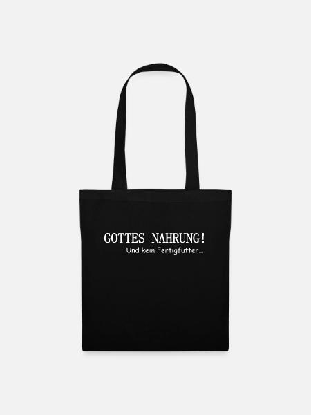 Gottes Nahrung - Stoffbeutel - Schwarz