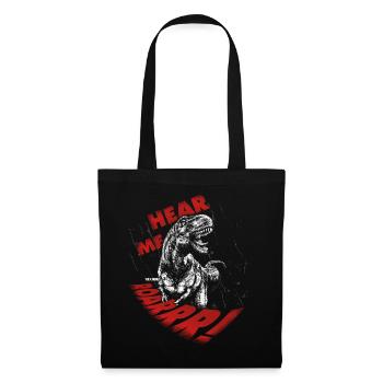 T-Rex World Dinosaurier Tyrannosaurus T-Rex Roar! - Stoffbeutel - Schwarz - Vorne