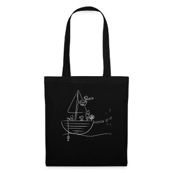 pirates de navires - Sac en tissu - noir - Devant