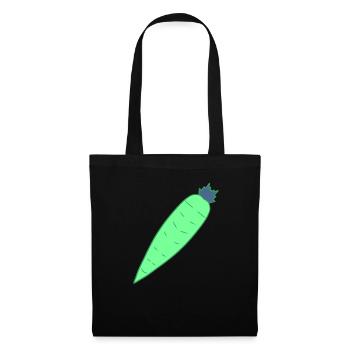 légumes à base de carottes - Sac en tissu - noir - Devant