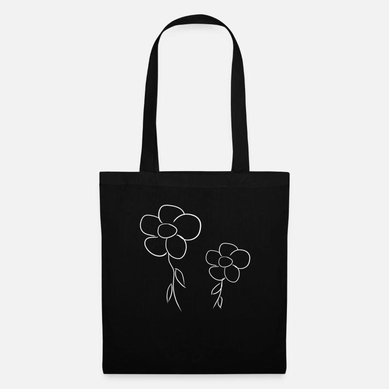 blume blumen - Stoffbeutel - Schwarz