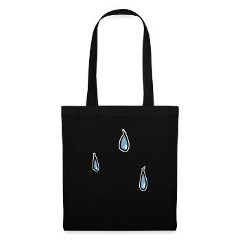 modèle d’eau de pluie le temps laisse tomber des larmes larmes - Sac en tissu - noir - Devant