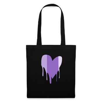 symbol heart love arrow purple - Tote Bag - black - Front