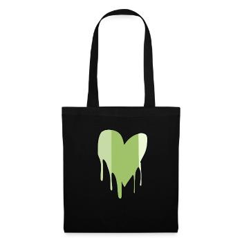 symbol heart love arrow green - Tote Bag - black - Front