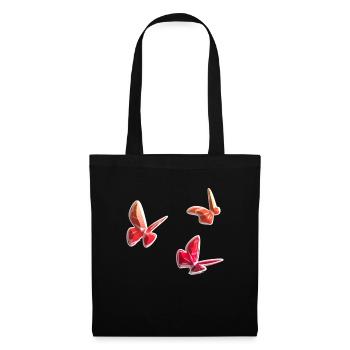 papillons rouges papillons animaux animal symbo - Sac en tissu - noir - Devant
