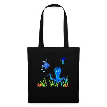 biologie sous-marine des animaux marins t - Sac en tissu - noir - Devant