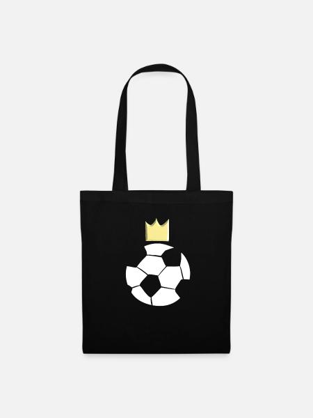 football ballon sports sports sport couronne symbole - Sac en tissu - noir