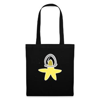 cartoon star helmet astronaut space - Tote Bag - black - Front