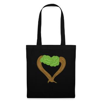 trees heart love nature - Tote Bag - black - Front