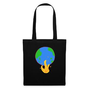 la terre brûle le feu de protection du climat - Sac en tissu - noir - Devant