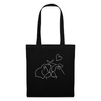couple lovers unicorn love - Tote Bag - black - Front