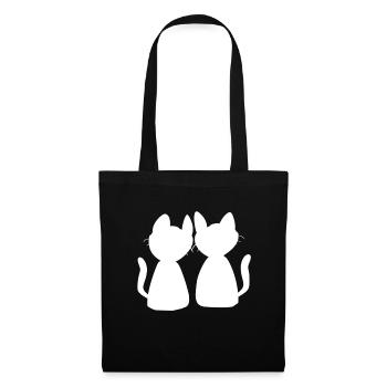 Cats Friends Animals Symbol Cat Love - Tote Bag - black - Front