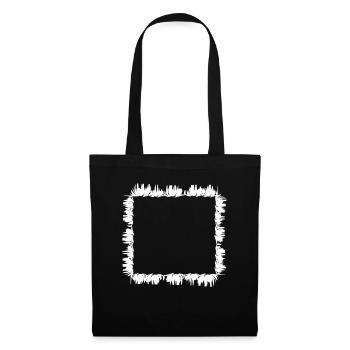 square square frame grass - Tote Bag - black - Front