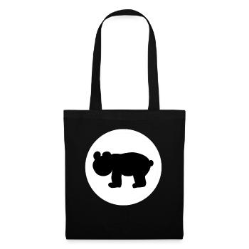 Circle Bear Animal Symbol - Tote Bag - black - Front