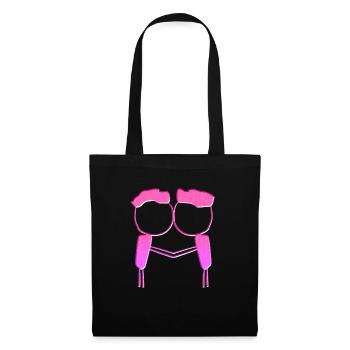 symbol pärchen rosa lgbt schwul liebe - Stoffbeutel - Schwarz - Vorne