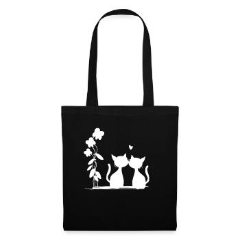 les amoureux des chats adorent la plante à chat - Sac en tissu - noir - Devant