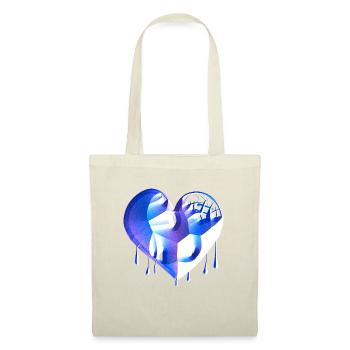 symbole du cœur cicatrices bleues brisées - Sac en tissu - nature - Devant