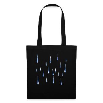 water drops rain water weather pattern - Tote Bag - black - Front