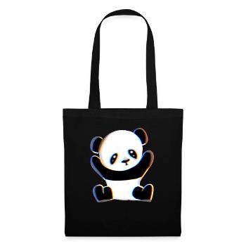 panda symbol animal bear sweet embrace - Tote Bag - black - Front
