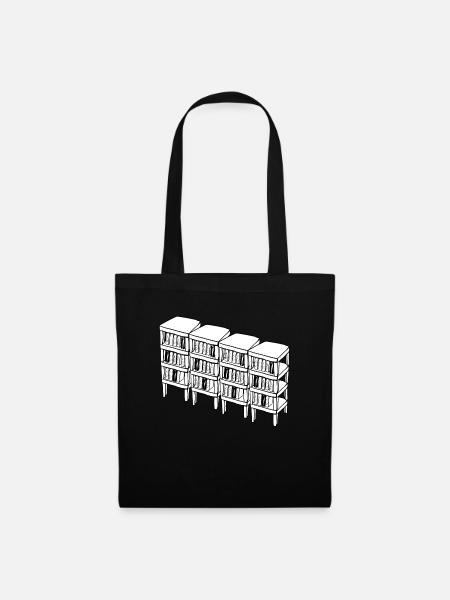 Livres de lecture de bibliothèque - Sac en tissu - noir