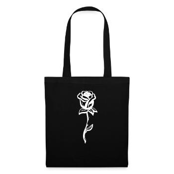 Rose Symbol Flower Shape - Tote Bag - black - Front