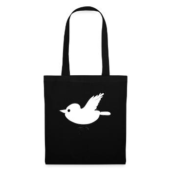 cartoon bird animal flying - Tote Bag - black - Front