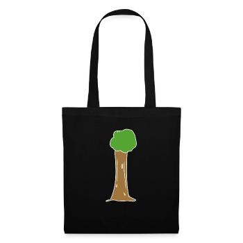 arbre, icône, nature, vert, plante - Sac en tissu - noir - Devant