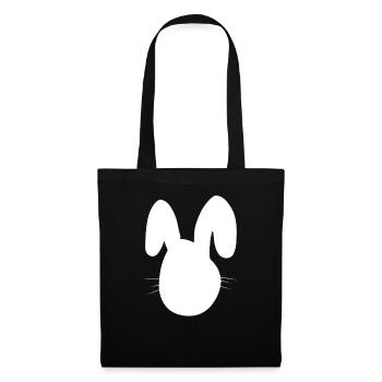 Hase Tier Symbol Tiere - Stoffbeutel - Schwarz - Vorne