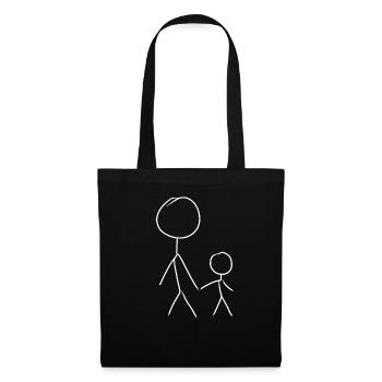 Family, Man, People, Man, Child - Tote Bag - black - Front