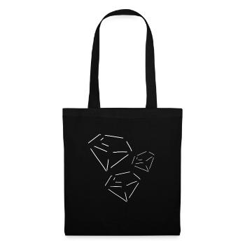 Diamant Diamanten Symbol Cartoon - Stoffbeutel - Schwarz - Vorne