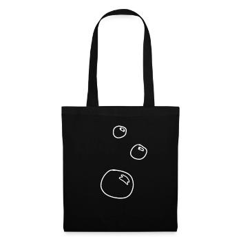 Bulles de savon formant des cercles - Sac en tissu - noir - Devant