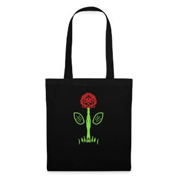 Fleur, Rose, Symbole, Forme, Plante - Sac en tissu - noir - Devant