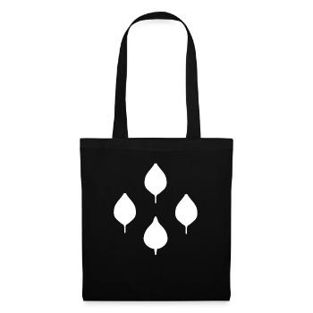 quatre feuilles naturelles - Sac en tissu - noir - Devant