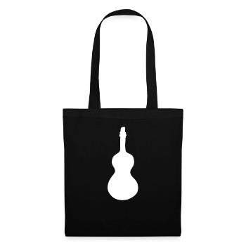 guitare symbole instrument de musique - Sac en tissu - noir - Devant