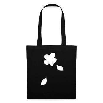 Fleur, Plante, Symbole, Nature, Feuilles, Feuille - Sac en tissu - noir - Devant