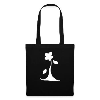 Flower plant shape nature symbol - Tote Bag - black - Front
