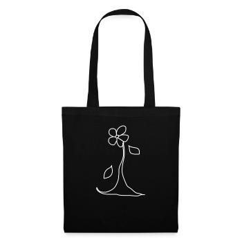 Fleur, plante, symbole, nature - Sac en tissu - noir - Devant