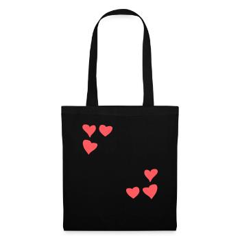 Hearts Pattern Frame Symbol Heart Love Red - Tote Bag - black - Front