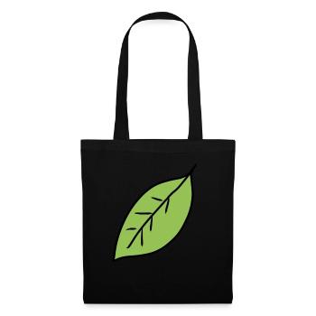 Symbole Feuille Forme Feuilles Nature Vert - Sac en tissu - noir - Devant