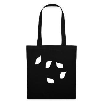 Five Leaves Leaf Pattern Tree - Tote Bag - black - Front