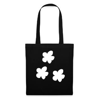 three flowers flower symbol plant nature - Tote Bag - black - Front
