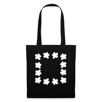 Cadre fleurs fleurs plantes symbole nature - Sac en tissu - noir - Devant