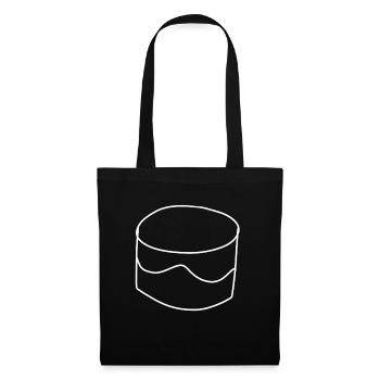 Gâteau Icône Gâteau alimentaire - Sac en tissu - noir - Devant