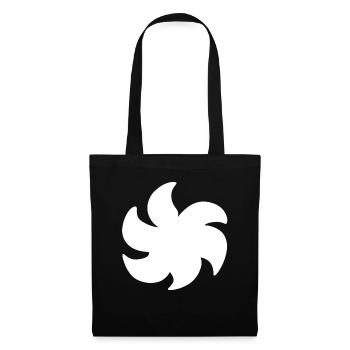 Symbole de forme de plante Symbole Fleur - Sac en tissu - noir - Devant
