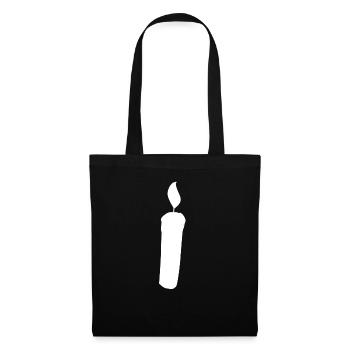 Candle Shape Symbol Fire Light - Tote Bag - black - Front