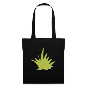 grass symbol natur pflanze grün - Stoffbeutel - Schwarz - Vorne