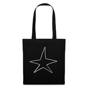 stern symbol form - Stoffbeutel - Schwarz - Vorne